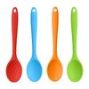 4Pcs Silicone Spoons Set Long Handle Mixing Spoons Heat Resistant Soup Spoon Baking Serving Spoon Tableware Kitchen Accessories