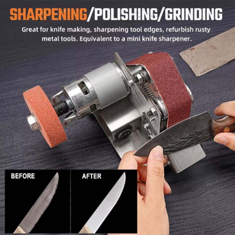Belt Sander Machine with Adjustable Angles for Precise Grinding Polishing Metal Finishing Home Repair Handcraft Projects