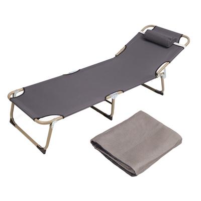 Folding Camping Cot Portable Camping Bed for Adults Adjustable Tent Camping Cot Bed with Pillow for