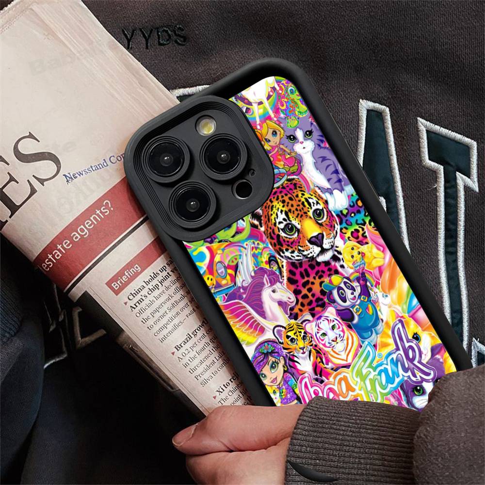 Lisa Frank Art Phone Case For IPhone 17 16 15 14 Plus 13 12 11 Pro Max Silicone Cover