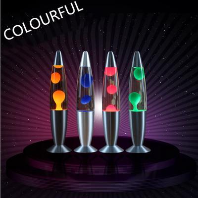 Pearliky Cute Metal Base Lava Lamp Wax Volcano Style Night USS Cute Metal Base Lava Lamp Wax Volcano Style Night Light