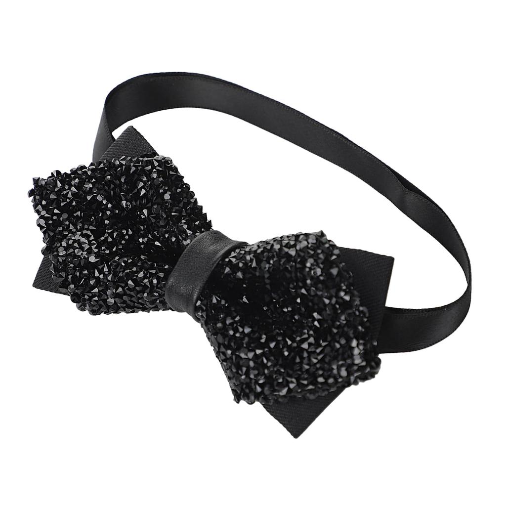 [Moonlove] Einhand-Fliege, Funkelnde Strass-Fliege, Stilvolles Accessoire für Damen und Herren, Verstellbar, Einfach An- und Ausziehen, Formell,