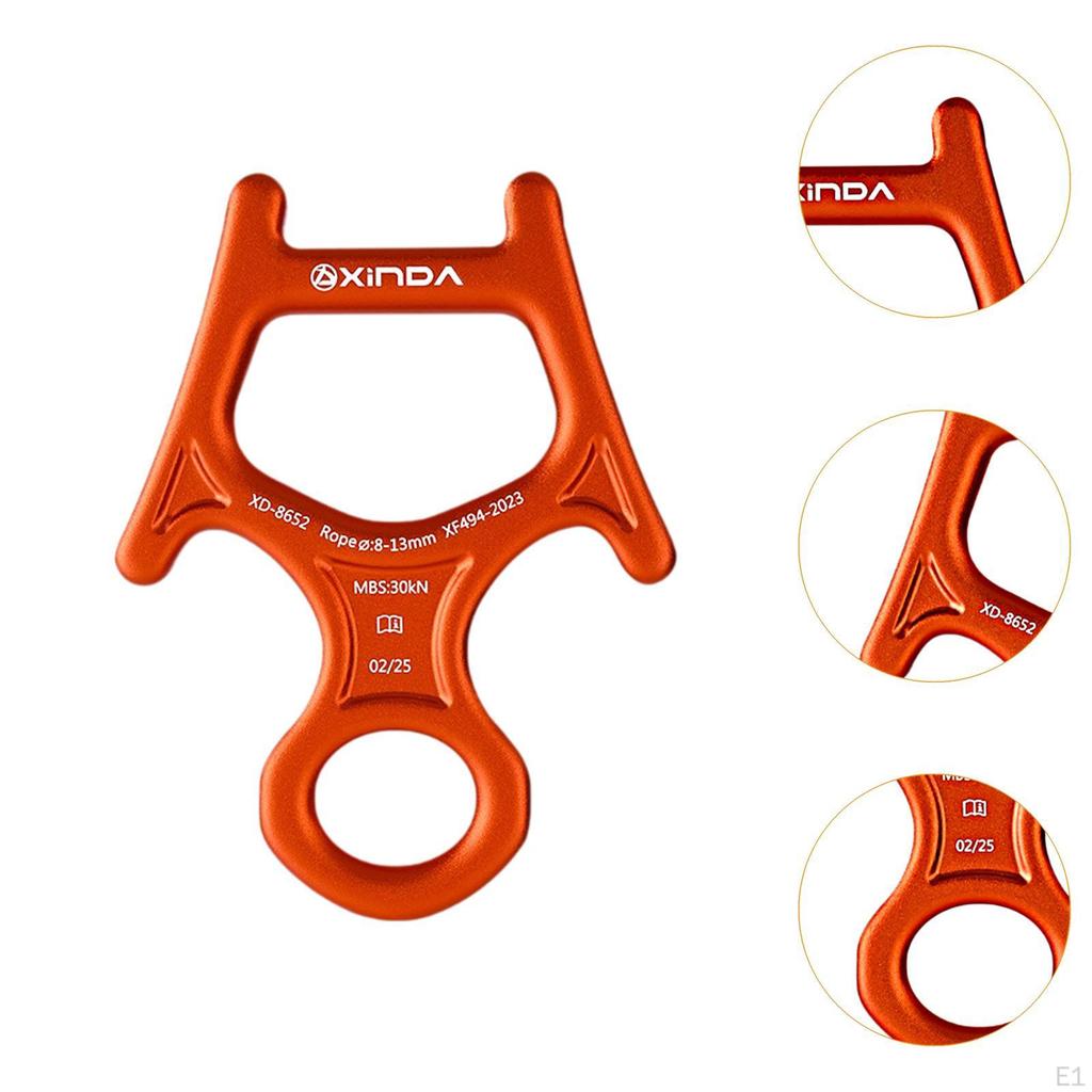 3KN 8-Figur Abseilgerät Sicherungsgerät Schwerlast Tragbar Sichern für Hochgebirgs-Chirurgische