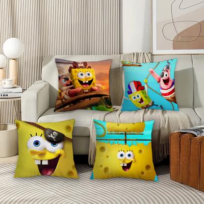 Anime S-spongebob Cartoon S-squarepants Pillow Case Suitable For Bedrooms Living Rooms Cars Home Decoration