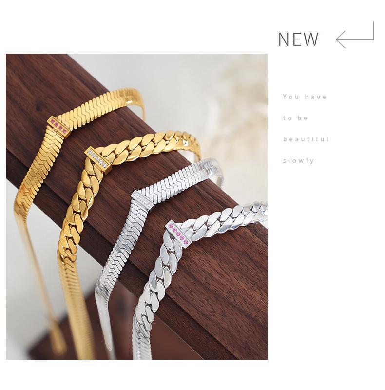 European & American Chunky Chain Spliced Necklace: Versatile Men’s & Women’s Jewelry