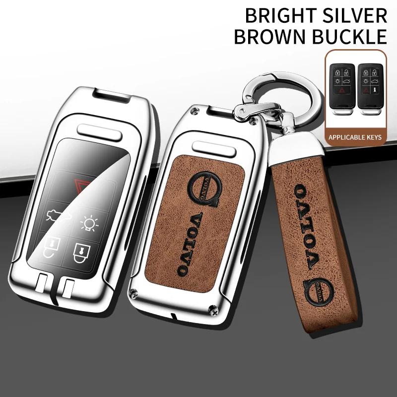 AABBG1 For Volvo XC40 XC60 XC70 XC90 V40 V60 V70 V90 S40 S60 S80 S90 C70 Car TPU Zinc Alloy Key Case Bag Car Key Chain Metal Key Shell