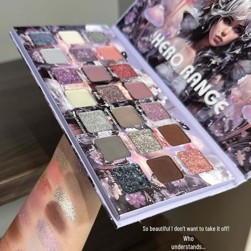 21-Color Cool Moon Tones Eyeshadow Palette: Matte, Pearlescent, Glitter Sparkle - High-End Feel, Affordable Makeup