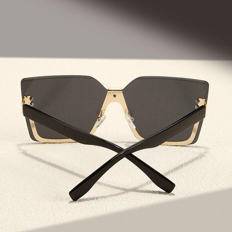 New Large Frame Frameless Gradient Women Fashion Sunglasses Trendy UV Protection