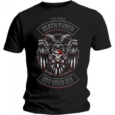 Five Finger Death Punch Unisex Adult Biker Badge T-Shirt