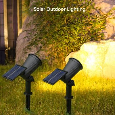 9 LED Güneş Spot Işıkları, Dış Mekan IP65 Su Geçirmez, Spot Işıklar, Bahçe Arka Bahçesinde Araba Yolu Veranda Hukuk Dekoru için Ayarlanabilir Parlaklık