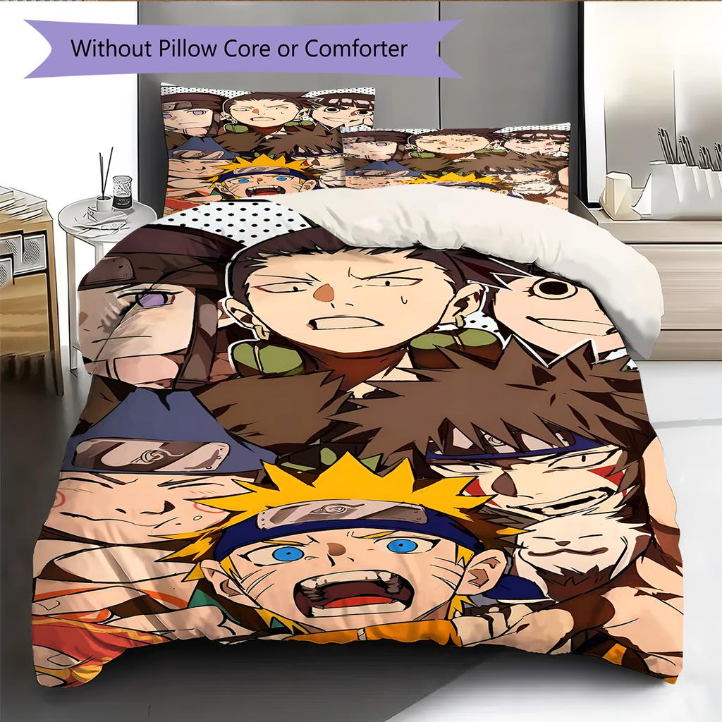Cartoon Pattern Bedding Quilt Set Quilt Cover Pillowcase Home Decoration Birthday Gift (1 * Duvet Cover + 2 * Pillowcase, Without Core)