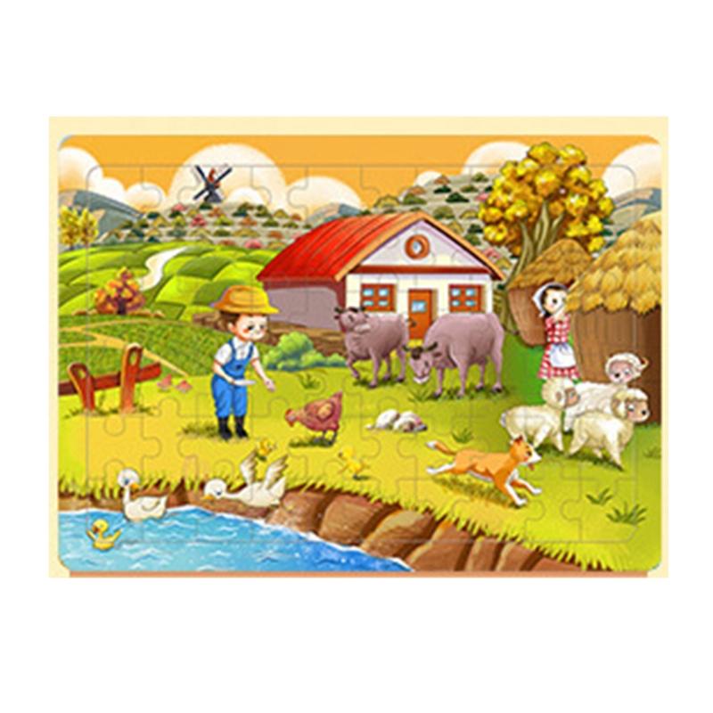 60 Stück Früherziehung Tierpuzzles Lern-Spielset Spielzeug-Set Pädagogisches Set Puzzle Kinder Pädagogisches Spielzeug Zuhause