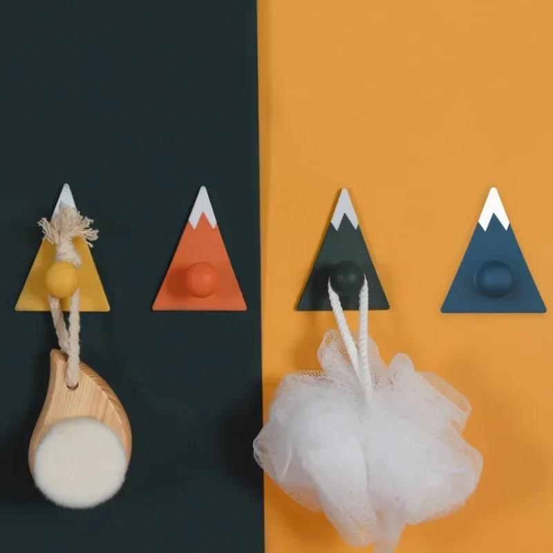 1 Set Cintre Forme Montagne Nordique Fujiyama Crochet Mural Crochet Adhésif Crochet Vêtements Décoration Chambre d'Enfants