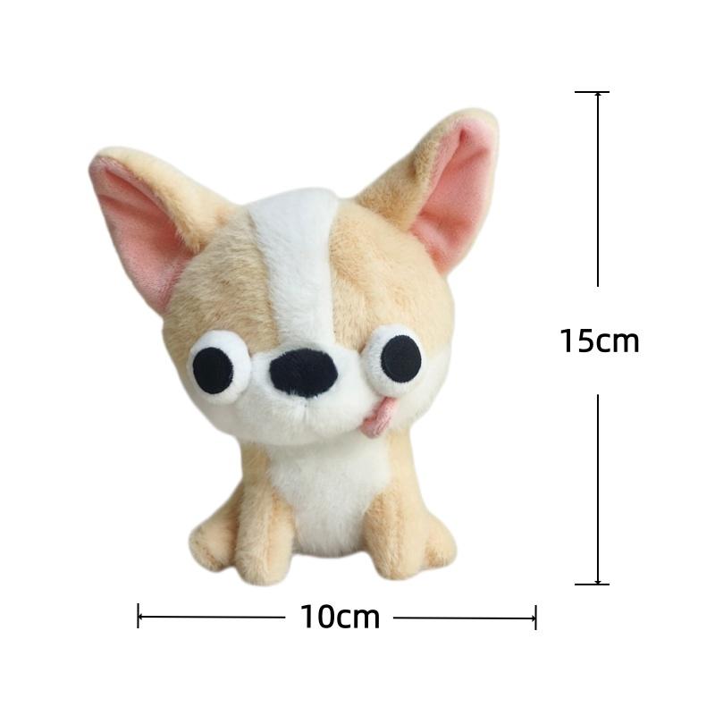 Chihuahua Plush  Toys Simulated Puppy Stuffed Doll Desktop Toy Kawaii Room Decor Toys Hobbies Collection Birthday Gifts