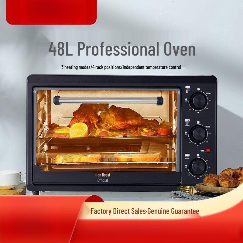 48-Liter Multifunction Electric Oven: Large-Capacity Microwave for Baking & Roasting Whole Chickens