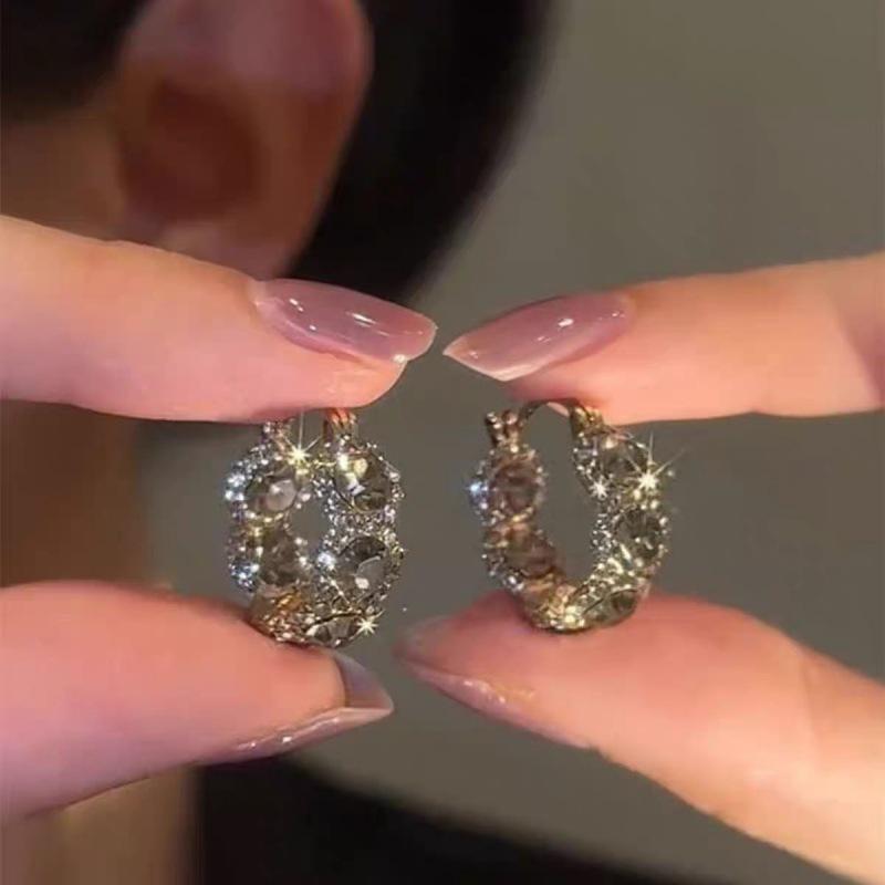 Ретро-серьги-гвоздики с черными бриллиантами Luxe - Изысканный, Универсальный и Элегантный Дизайн