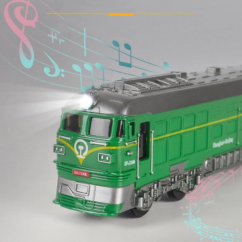 Tiny Train Toys Inertia Cars With Sound & Light Vehicle Model For Kids Toy Gift For Birthdays Christmas Educational Simulation