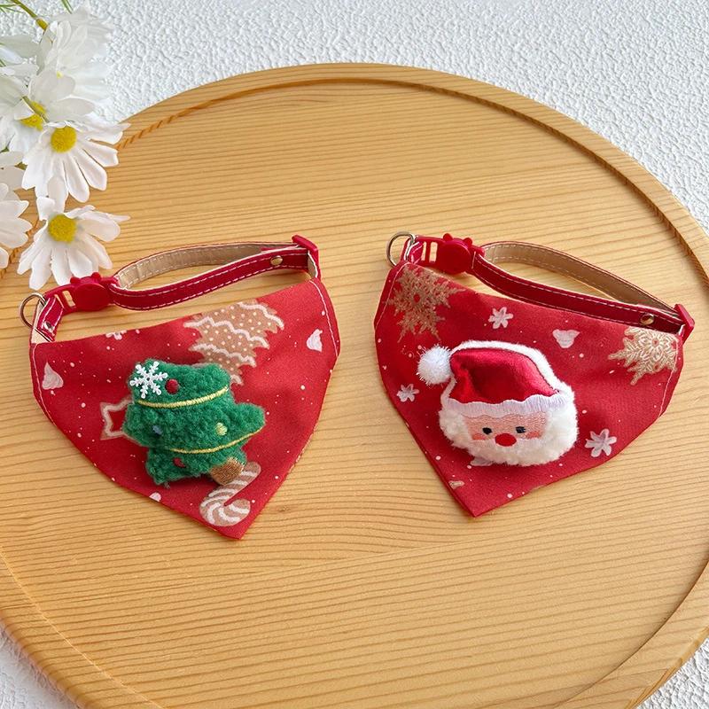 Christmas Cat Collar Red Green Plaid Bow Knot Collar Adjustable Bow Collar with Bell for Cats Xmas Dress-up Photo Shoots Prop