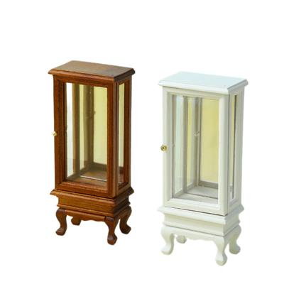1/12 Puppenhaus Simulation Glasschrank Schrank Modell Puppenhaus Miniatur Aufbewahrungsschrank Möbel Wohnzimmer Deko Spielzeug