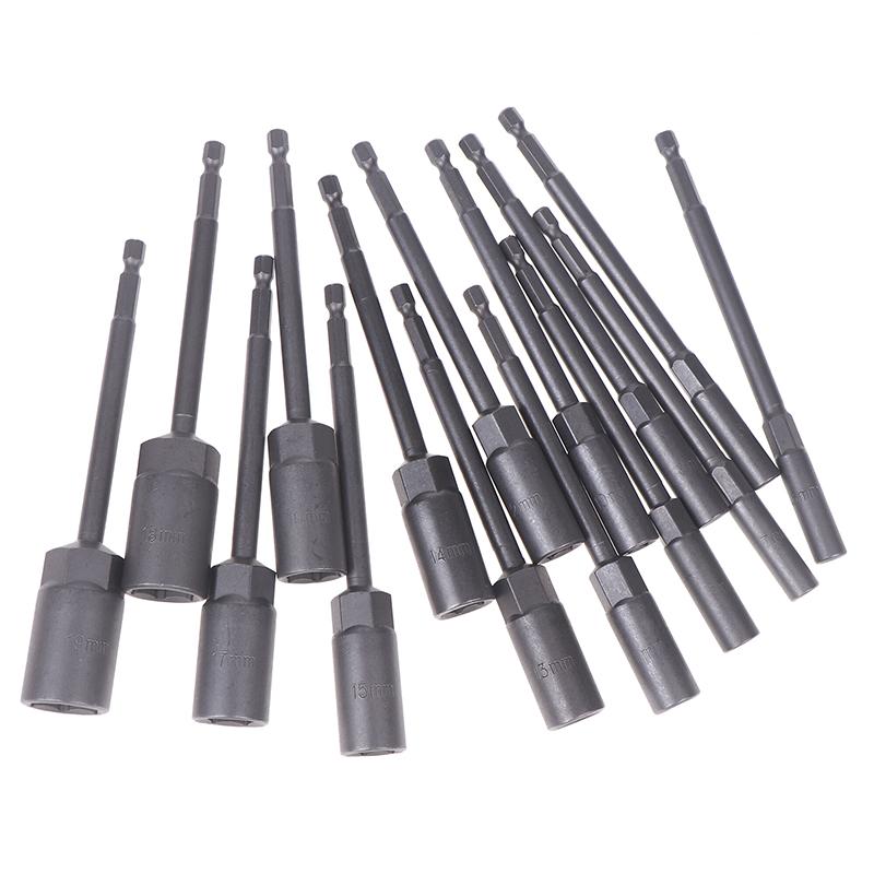 1 Stück 5,5-19 mm Verlängert Elektrische Bohrmaschine Stecknuss Schraubenkopf Mutter Treiber Bit Schlagbohrer Bits Adapter Steckschlüssel Verlängerungsstange 150 mm