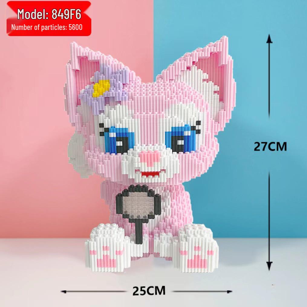 Girls' Compatible Lego: Violent Bear Building Block Series - Educational Micro-Block Interlocking Toys & Gifts
