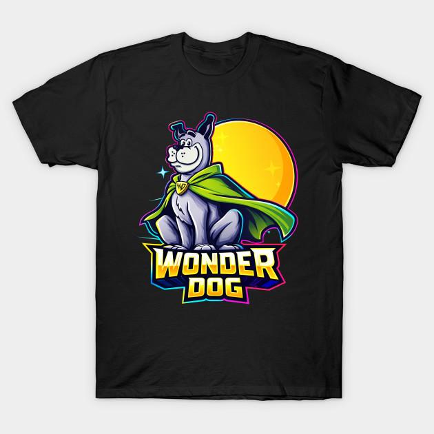 

Men Black Print T-shirt Wonder Dog No-Cut Transfer Paper Print Cotton Tshirt 2XL чорний