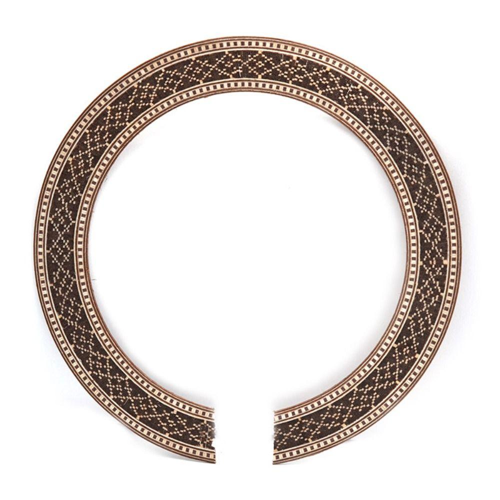 

New Wooden Guitar Rosette Inner Diameter Inlay Guitar Decals Guitar Sound Hole Curved Strips Guitar Decoration electric bass білий