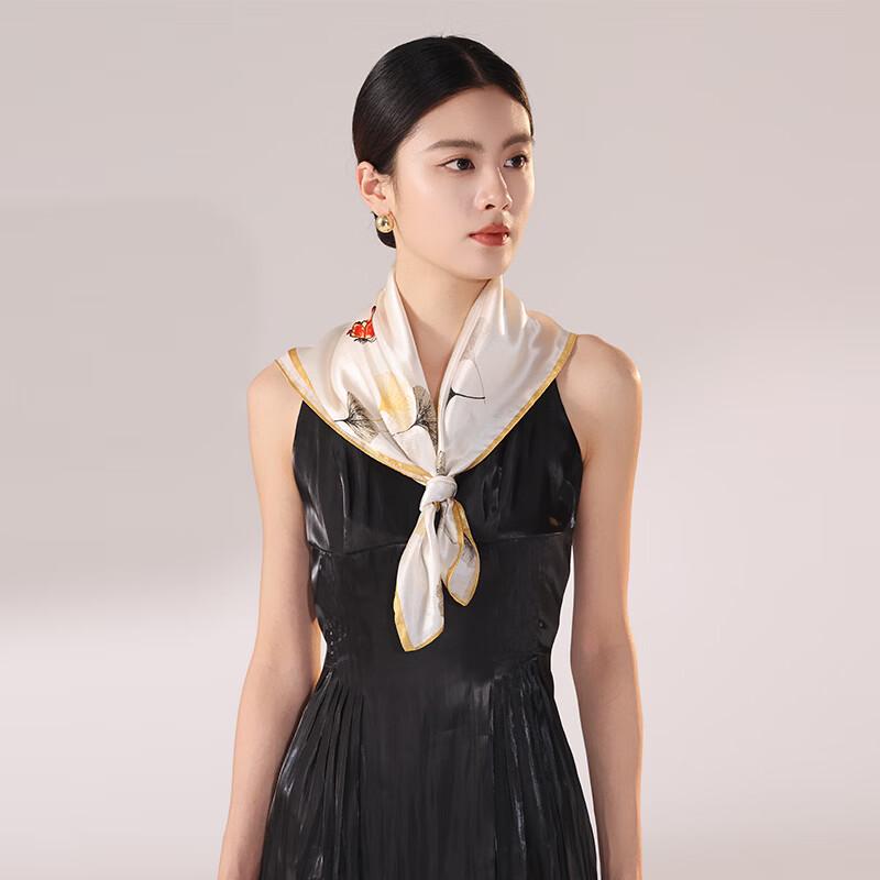 Chinese Style 12 Momme Silk Square Scarf