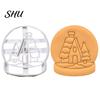 Christmas Cookie Mold Snowball Snowman Santa Claus Shaped Cutting Classic Design Festive DIY Biscuit for Holiday Party Baking Tool