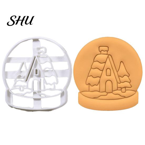 Christmas Cookie Mold Snowball Snowman Santa Claus Shaped Cutting Classic Design Festive DIY Biscuit for Holiday Party Baking Tool