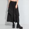 Black Plus Size Spring Summer Autumn High Waist Wide Leg Skirt Pants Women Loose Casual Trousers