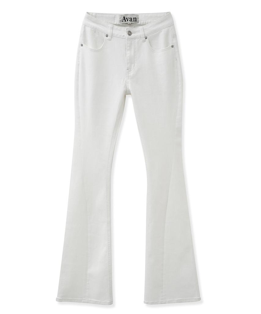 Urban Dress Shadow Line Bootcut Pants White