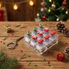 Christmas  Tree Square Fidget Keychain 9-Key Button Decompression Toy  Kids Bag Pendant