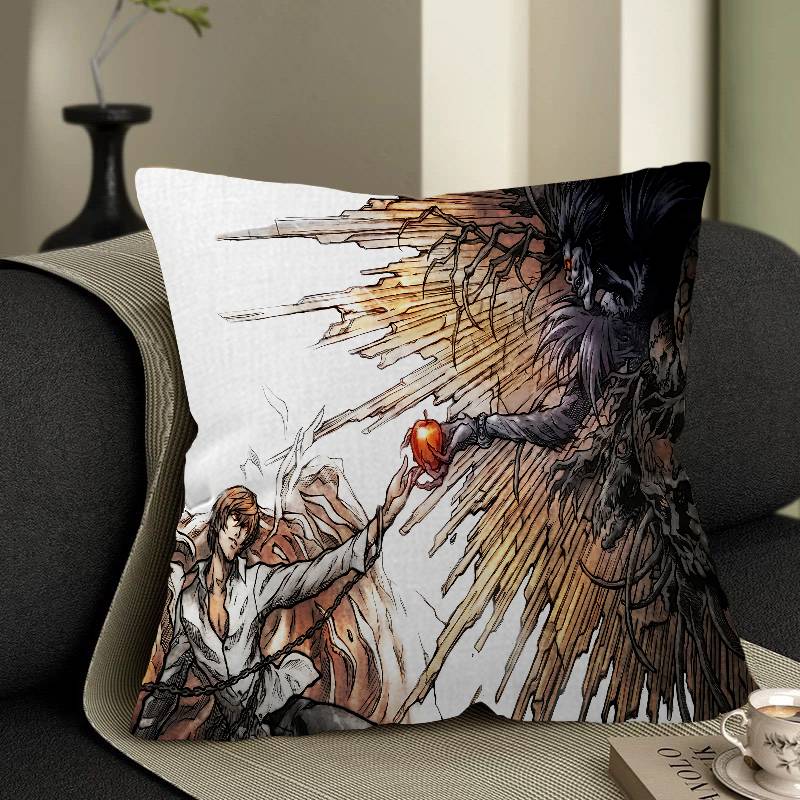 Anime D-Death N-Note Cushion Cover Polyester Sofa Cushions Decorative Throw Pillows Home Decoration Pillowcover