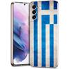 Transparent for Samsung Galaxy S25 S24 S23 S22 S20 S21 FE Ultra S24 S23 S10 S10E S9 Plus Phone Case Soft TPU Greece Greek Flag