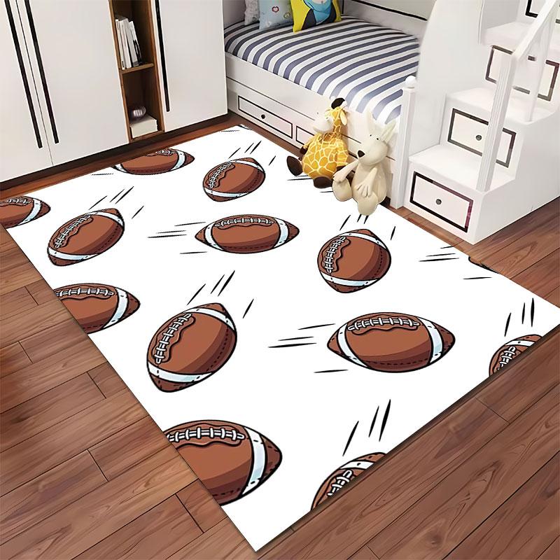 Football Pattern Carpet Design suitable as a non-slip mat for the living room or bedroom sofa