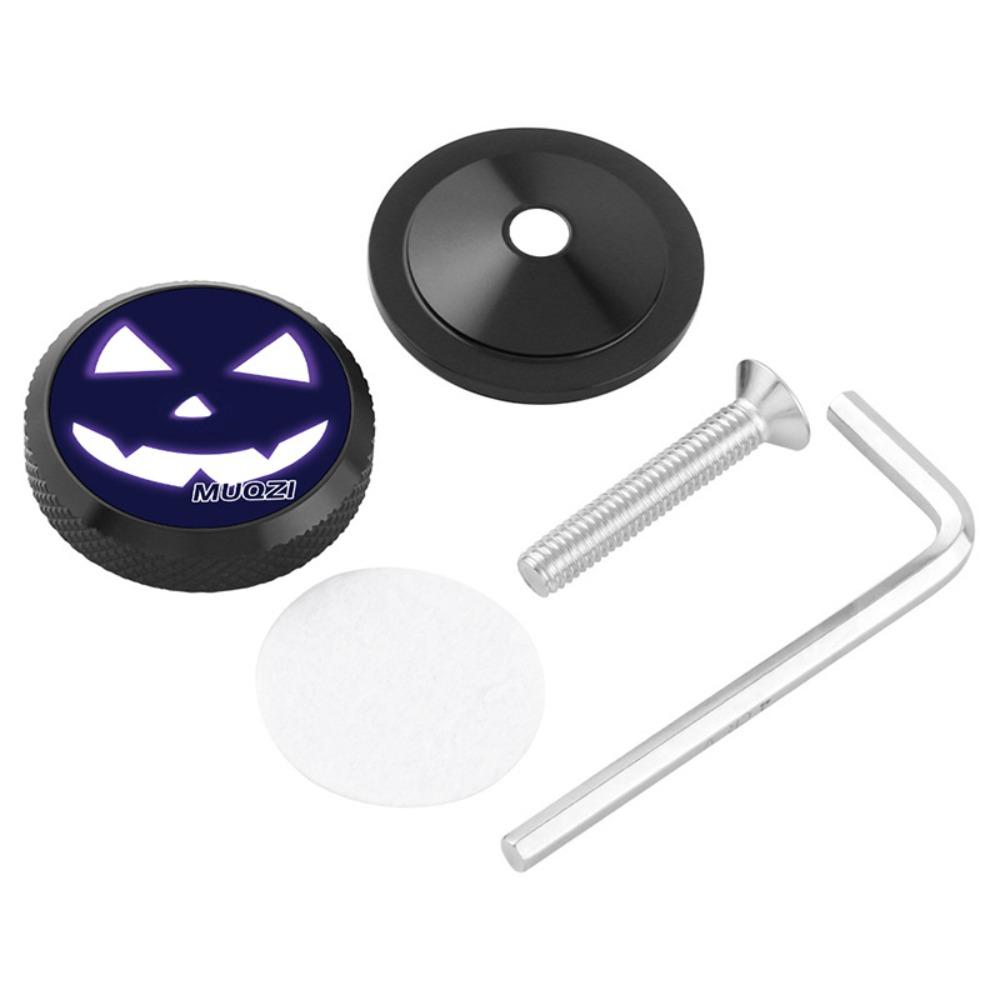 1 Set Halloween Style Bicycle Stem Cap Waterproof with Screws&Hexagonal Wrench Bike Bowl Sealed Cap Aluminum Alloy Durable