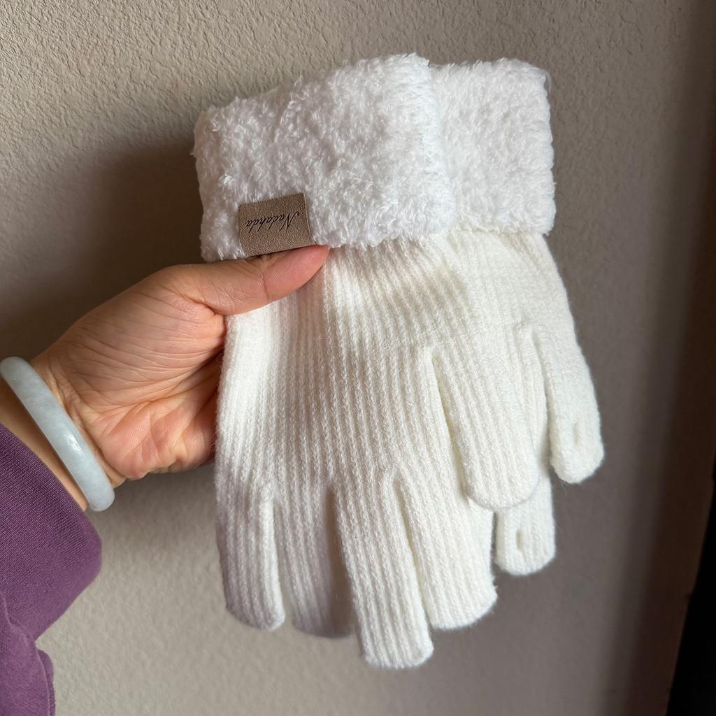 Pletené rukavice na kolo Teplé palčáky s dotykovým displejem Pro zimní venkovní použití Muži Ženy