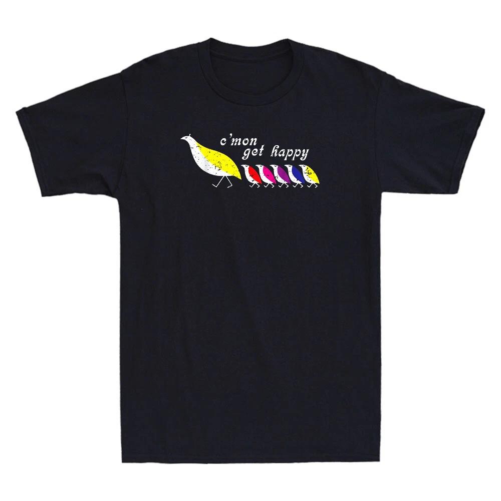C mon Get Happy Partridge Family Funny Birds Vintage Men s Short Sleeve T-Shirt S