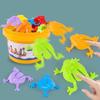 12 Stück Hüpfender Frosch Fidget Spielzeug Fingerdruck Lustiger Hüpfender Frosch mit Eimer Stressabbau Spielzeug Für Kinder Geburtstagsgeschenk