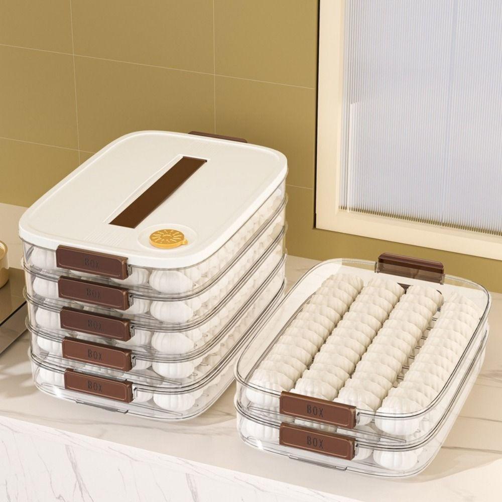 Food Grade Frozen Dumpling Storage Box Transparent Refrigerator Storage Box  for Home