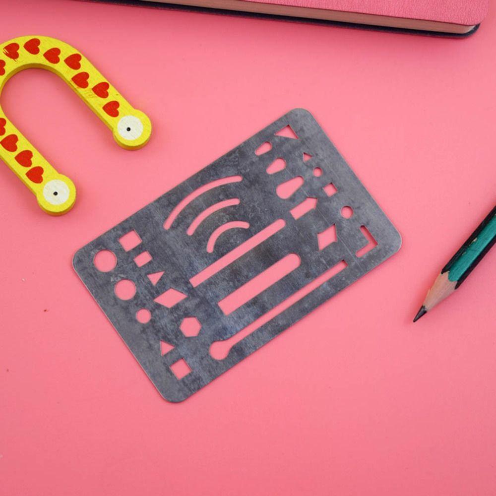 3 Pcs 27 Holes Drawing Drafting Stainless Steel Eraser Templates Portable Erasing Shield  Tools