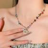 iF ME Collana di Perline di Cristallo Colorate per Donne Pietra Stella Sorriso Cuore Ciondolo Collane Catena Argento Accessori Gioielli