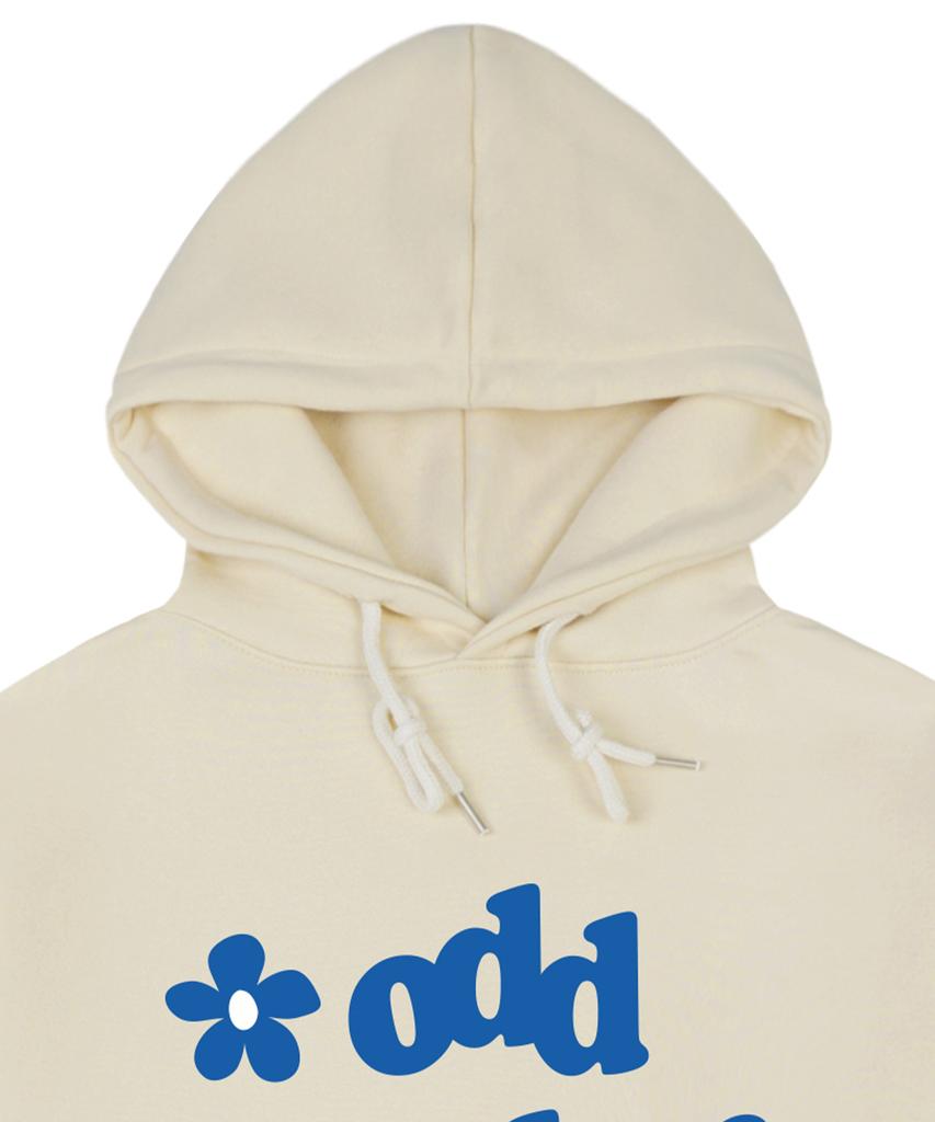 [Unisex] Oddsmile Logo Flower Hoodie_Cream