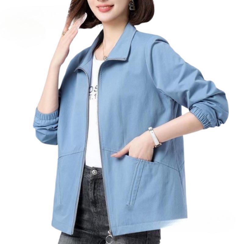 Autumn 2025 Fashionable Loose Fit Casual Jacket for Middle-Aged Women