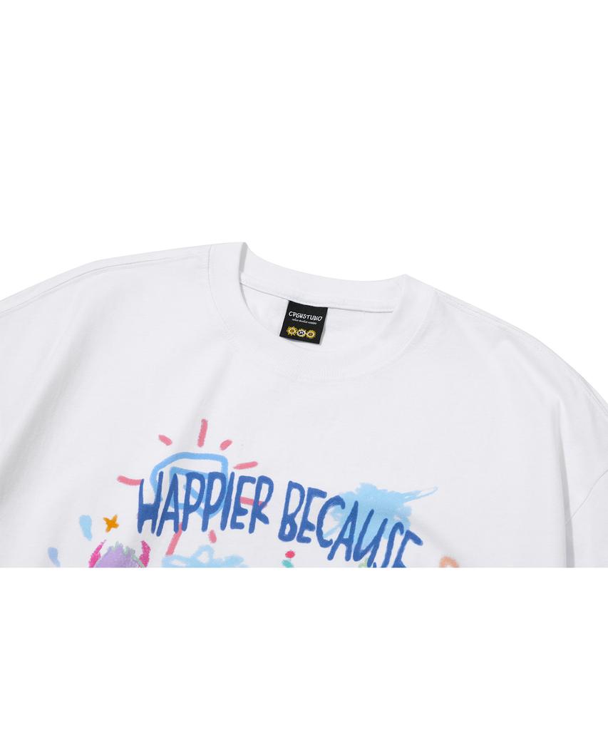 CPGN STUDIO Dtp Happy Day White Short Sleeve T-Shirt
