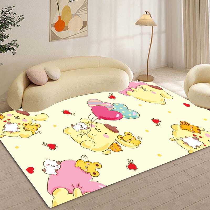 New Pom Pom Purin Cartoon Carpet for Bedroom, Living Room, Home, Sofa Decoration, Children's Play Decoration, Floor Mat Gift