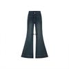 JYL Women Curved Denim Wide Leg Pants, High Waist, Straight Floor Length, For Petite Ladies