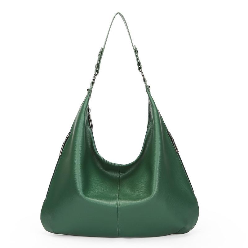 Large capacity commuter tote bag retro oil wax leather handbag high sense versatile shoulder women's bag tide