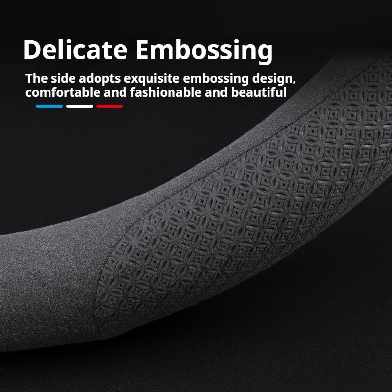 YKFEA1 For Citroen C1 C2 C3 C4 C5 C6 VTS Xsara C-Crosser C-Elysee Berlingo Jumpy Carbon fiber Car Steering Wheel Cover Auto Accessories